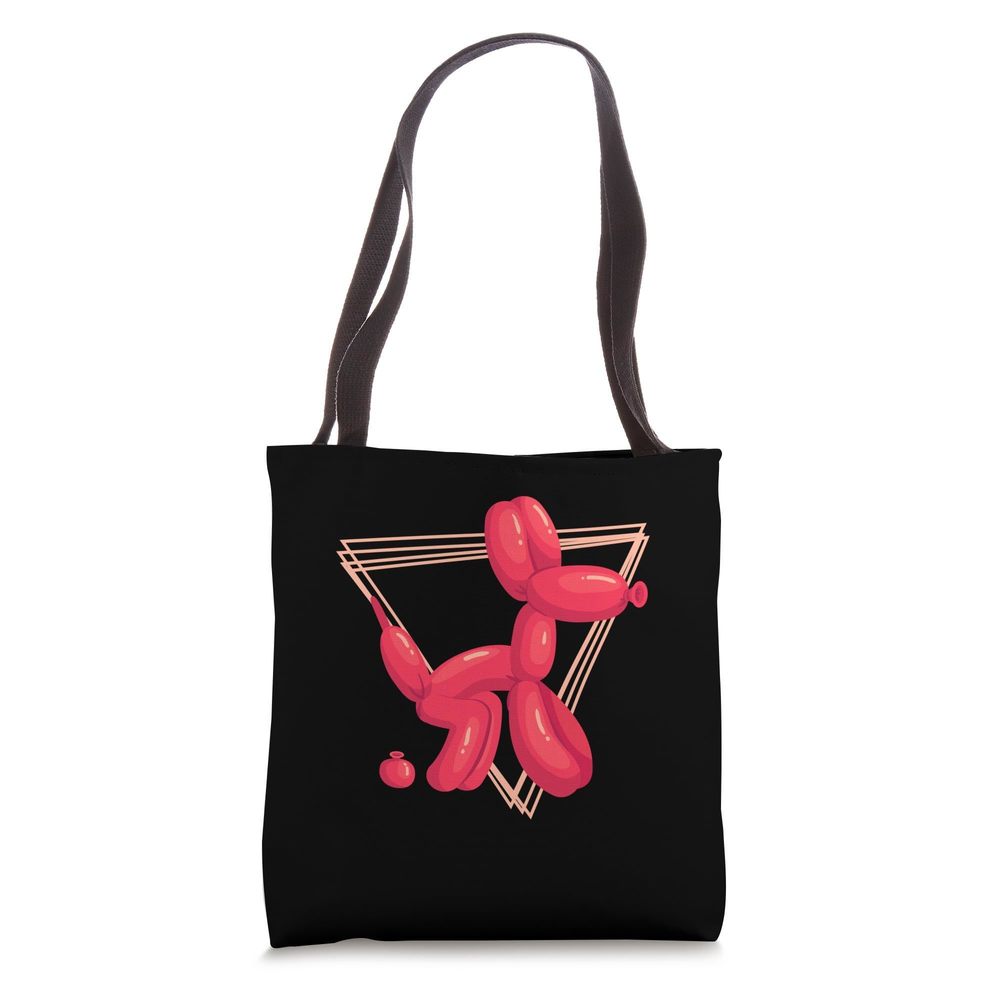 Funny Pooping Balloon Dog Sculpture Tote Bag :]